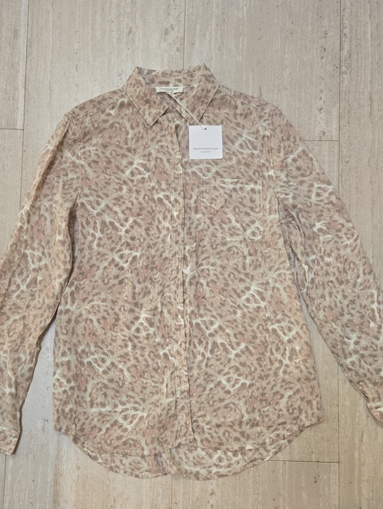 beachlunchlounge Tops - New Beachlunchlounge Cheetah Print Button-Down/Cover-Up